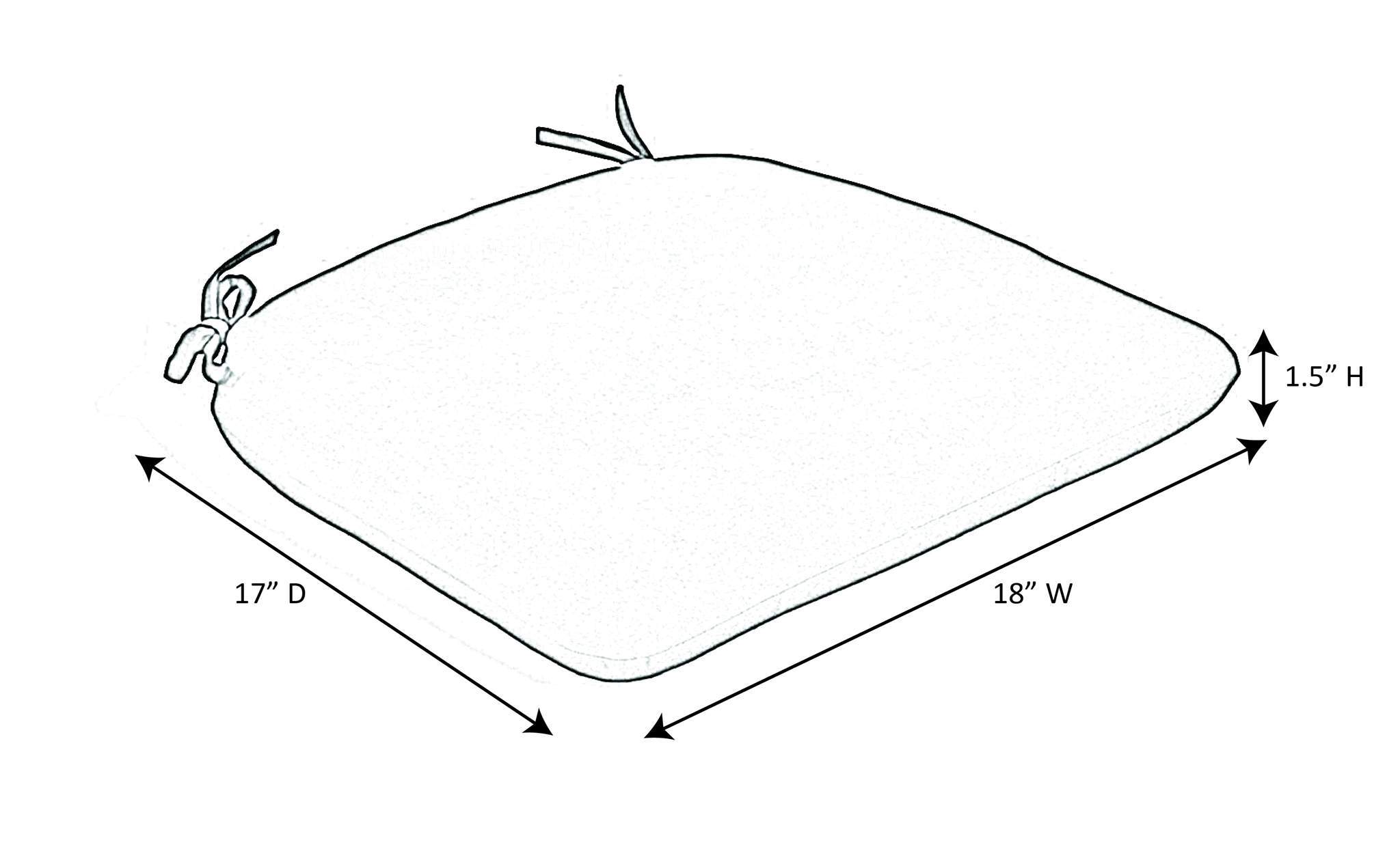 18 x 17 Curved Back Seat Pad | Cushion Connection