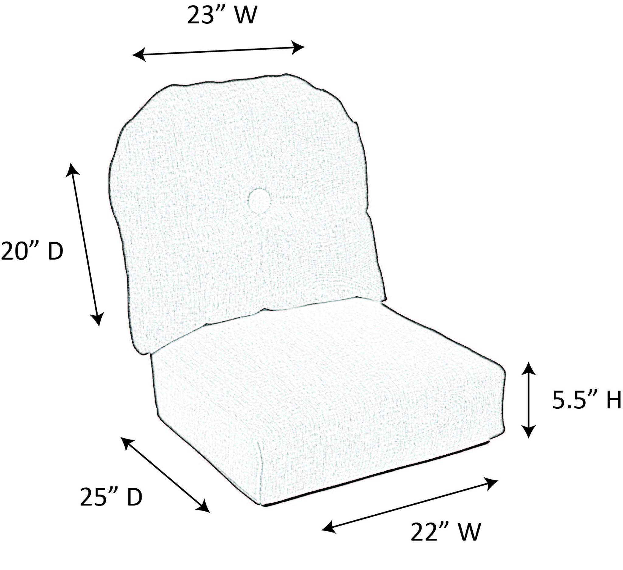 Erwin Round Back (GT 503&544) Lounge Chair Cushion | Cushion Connection
