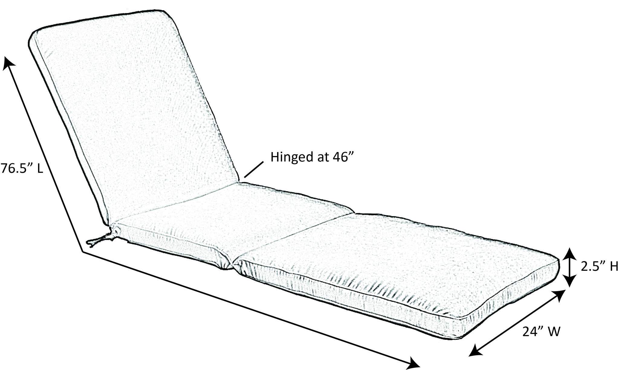 76.5 x 24 Premium Chaise Lounge Cushion | Cushion Connection