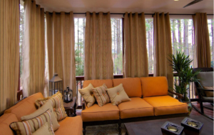 Privacy curtains for outdoor patio.