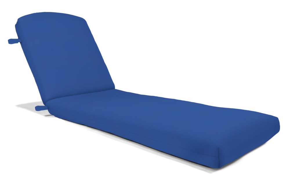 77 x 23 Deluxe Cast Aluminum Chaise Cushion Canvas True Blue Clearance