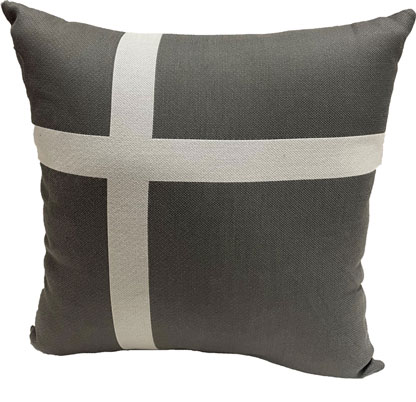 20″ Grey Equestrian Throw Pillow Clearance