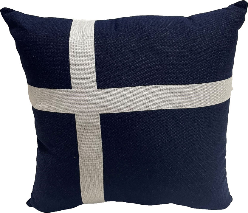 20″ Navy Equestrian Throw Pillow Clearance