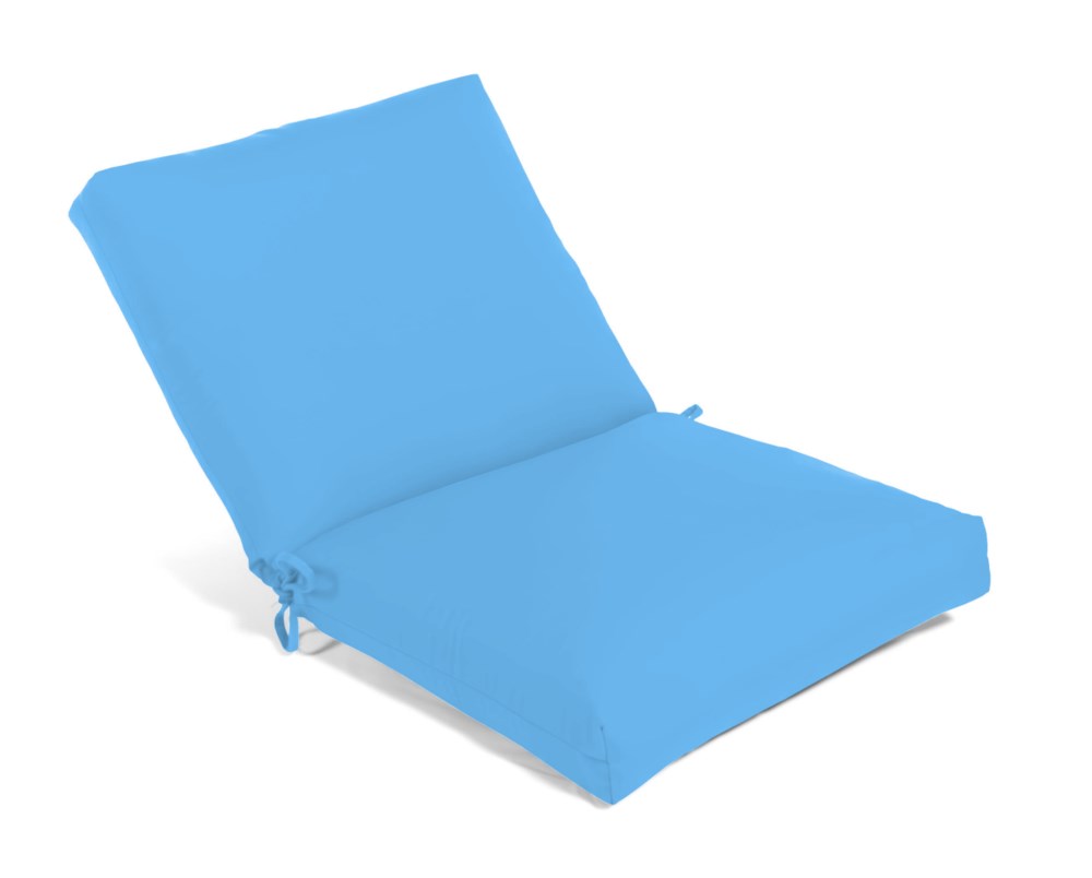 44 x 22 Club Cushion Canvas Cyan Clearance