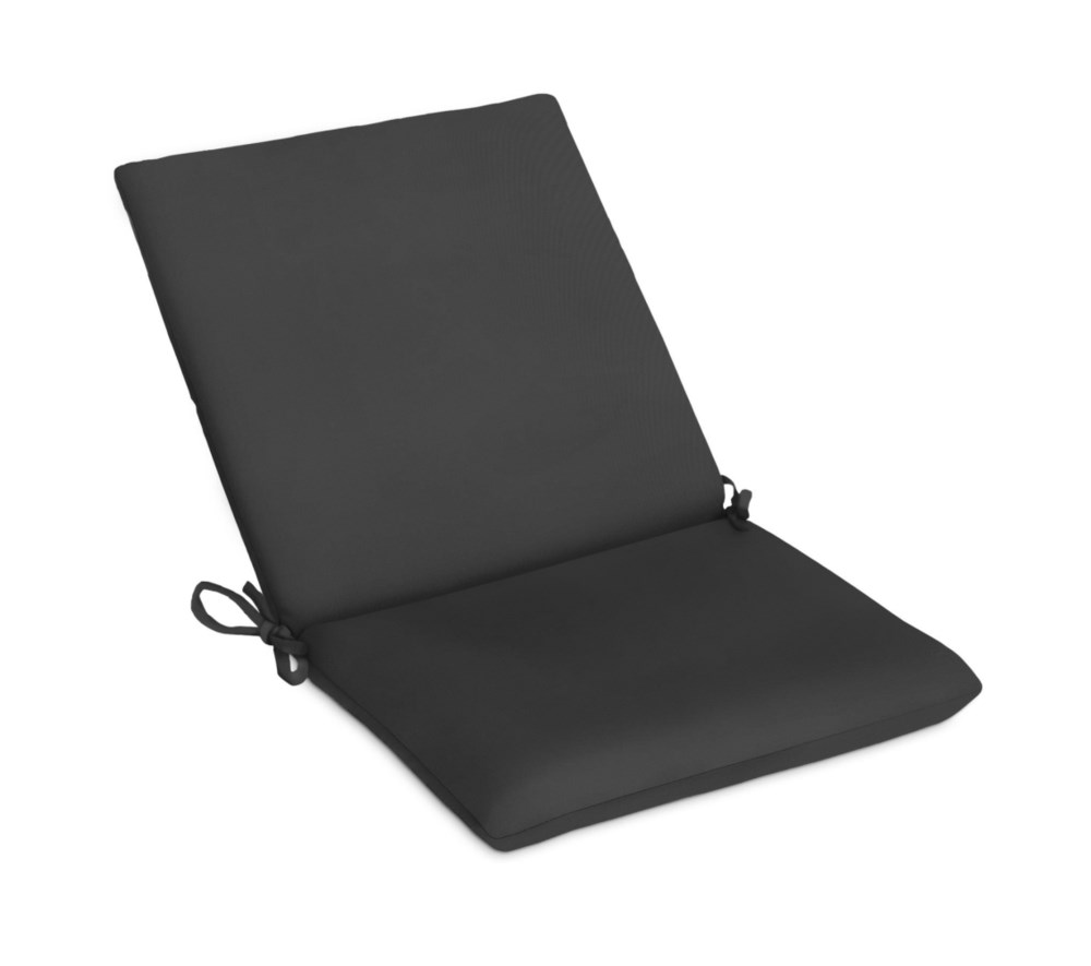 37 x 19 Iron High Back Cushion Canvas Black Clearance