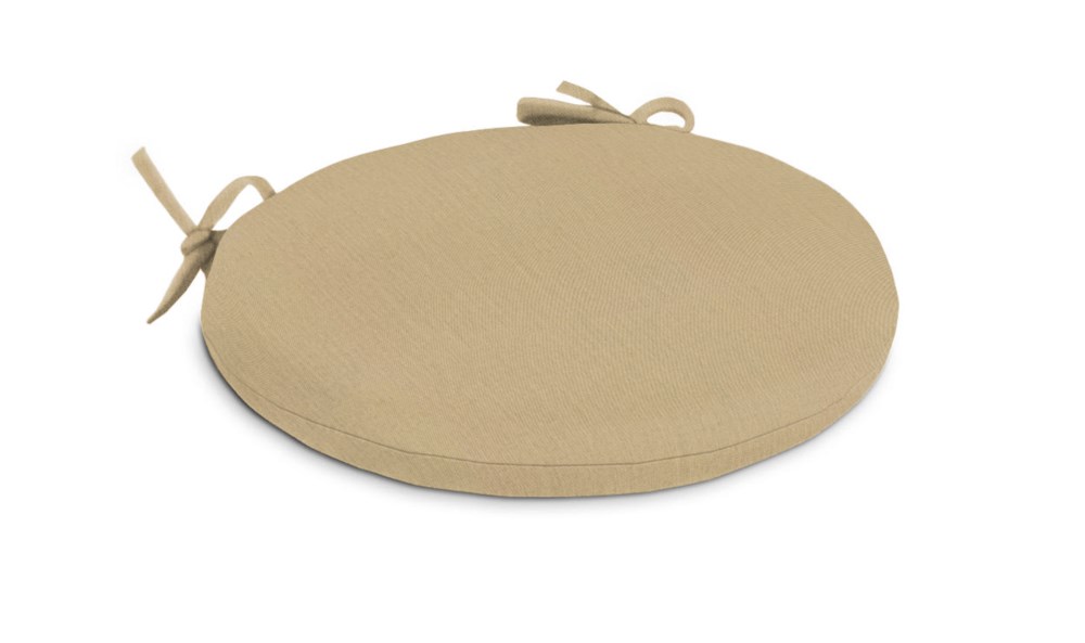 16 inch Round Bistro Seat Pad Canvas Heather Beige Clearance