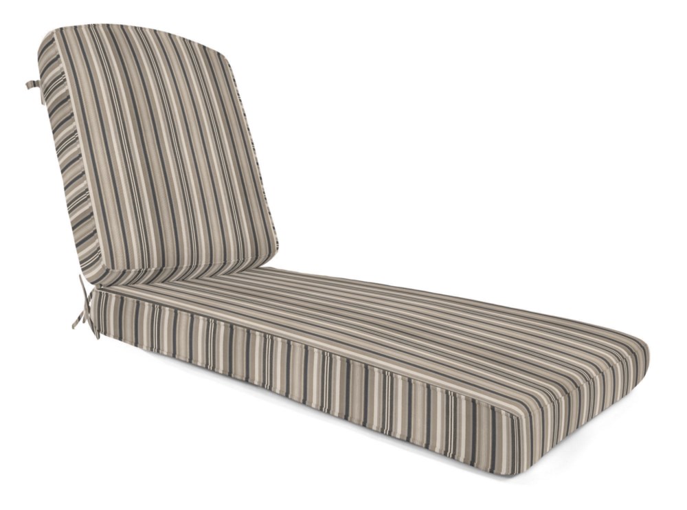 75 x 24 Gensun Premium Chaise Cushion Rayure Gris Clearance